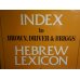 Index To Brown, Driver, and Briggs Hebrew Lexicon